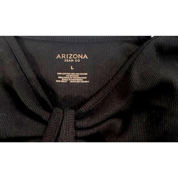 Arizona Jeans Women BodySuits Bralette Ultimate Asymmetric Black Sz Large New - Picture 6 of 7